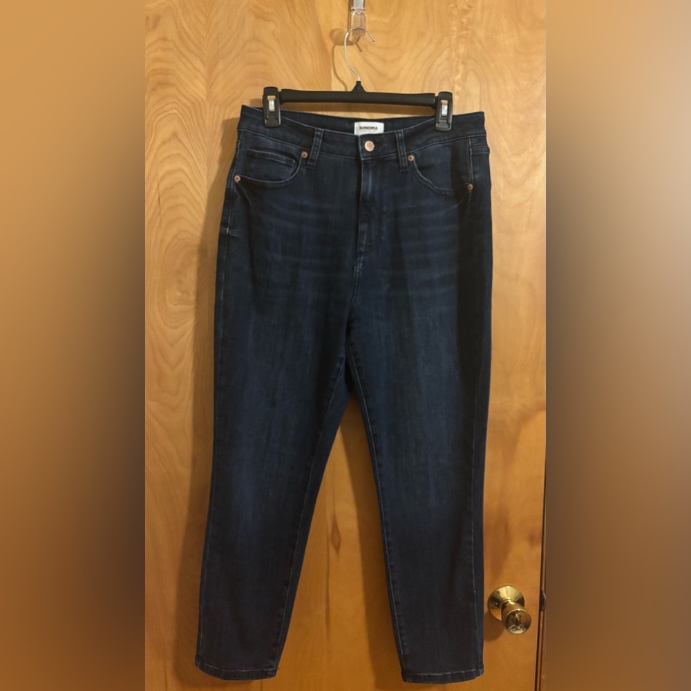 Sonoma Blue High Rise Skinny Jeans Classic Design Size 14P EUC - Picture 2 of 8